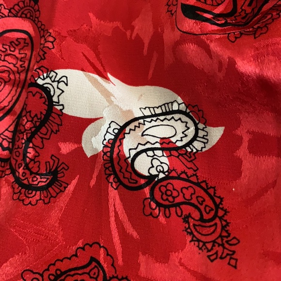 {VTG} Saint Romei | Silk Floral Open Front Tie Puff Sleeve Kimono Tunic Top 8 - Picture 9 of 16